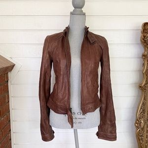 Abercrombie & Fitch Brown Leather Jacket